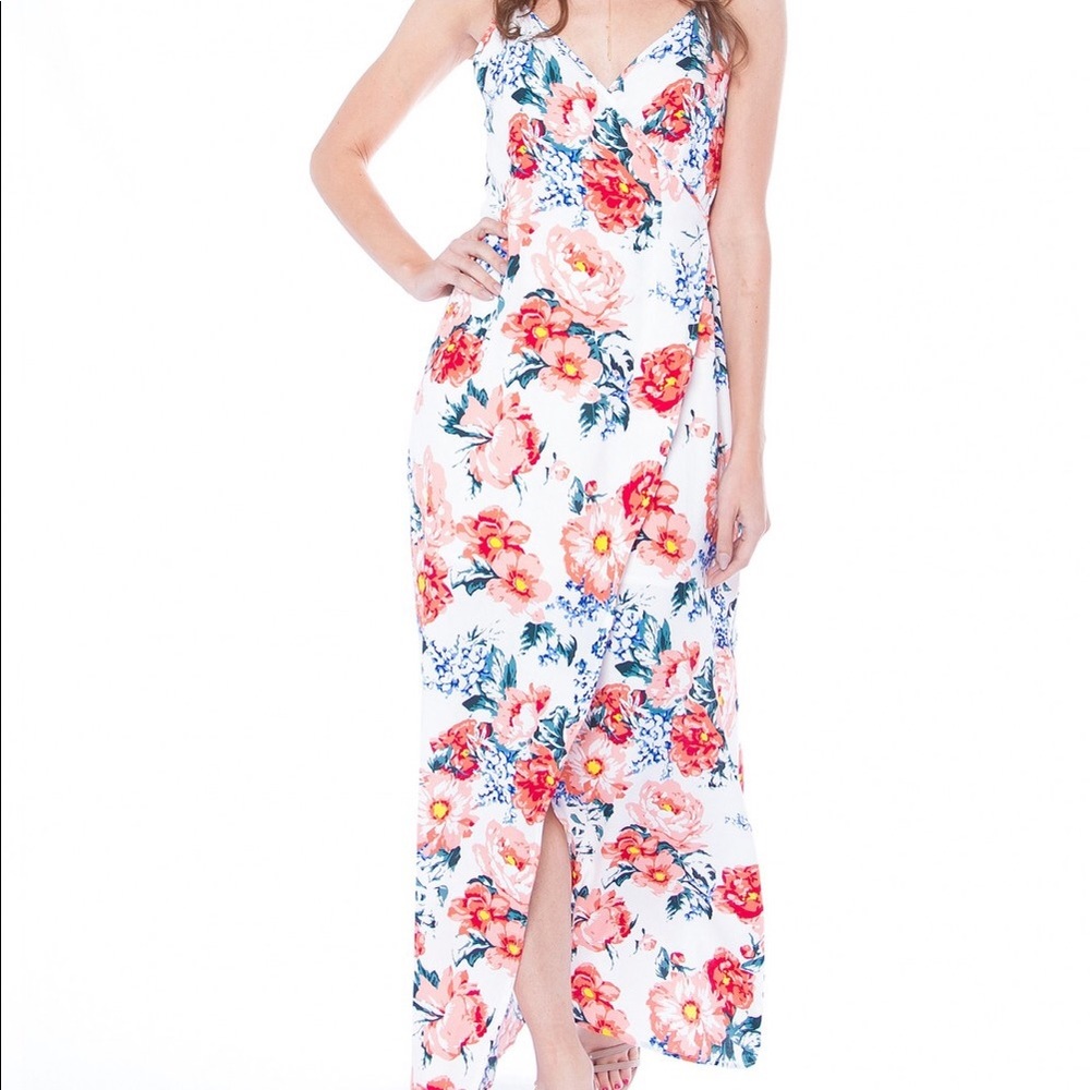 MINKPINK Floral Wrap Maxi Dress - L